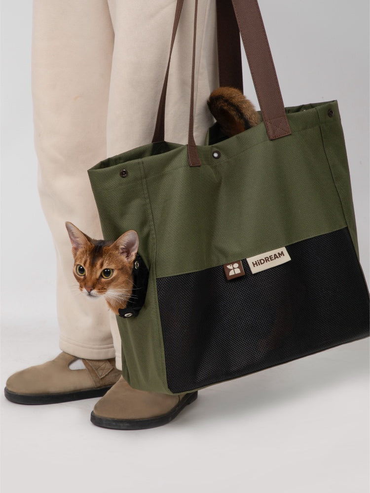Color-Block Single-Shoulder Pet Carrier